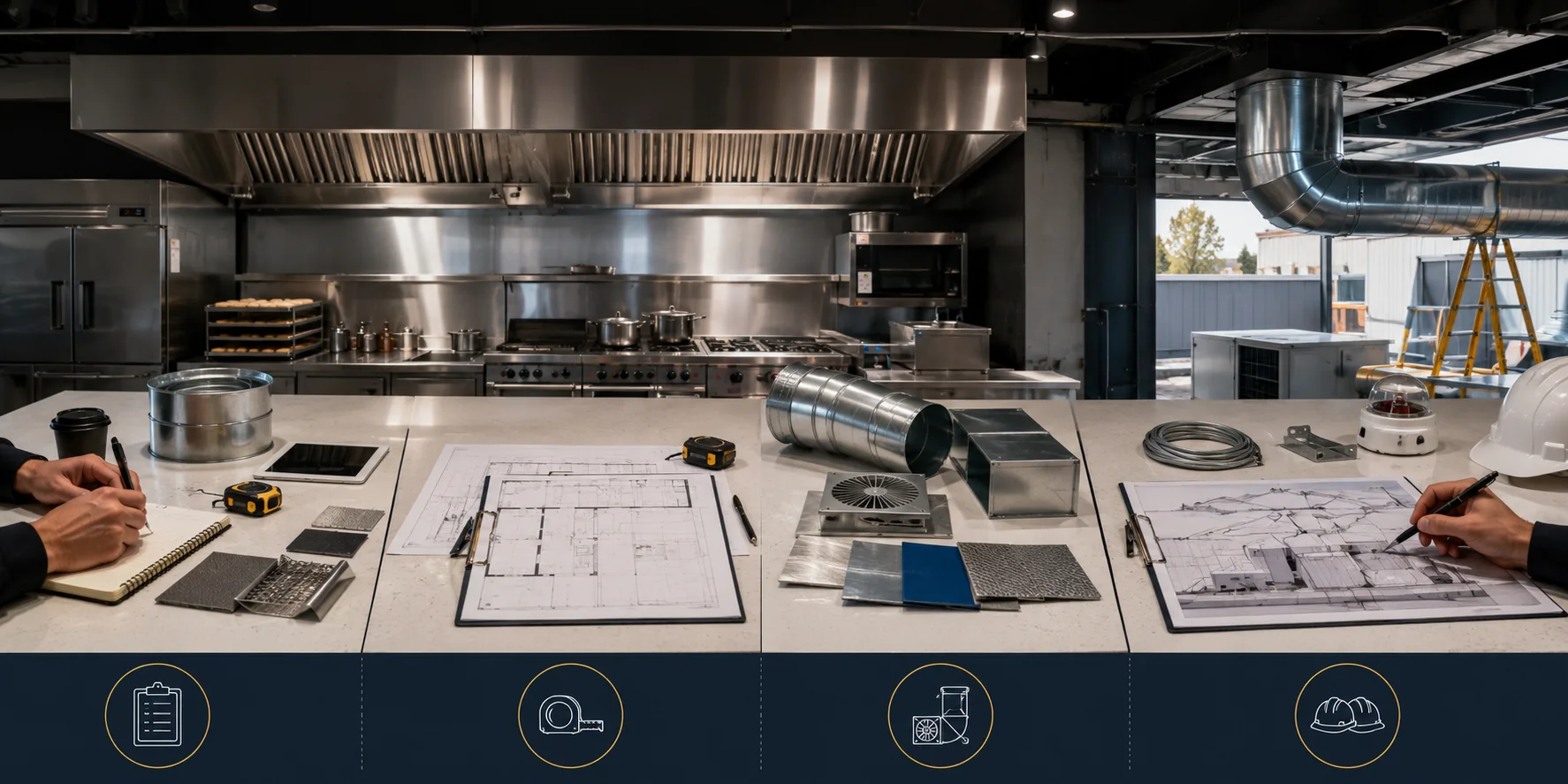 Commercial kitchen project planning context