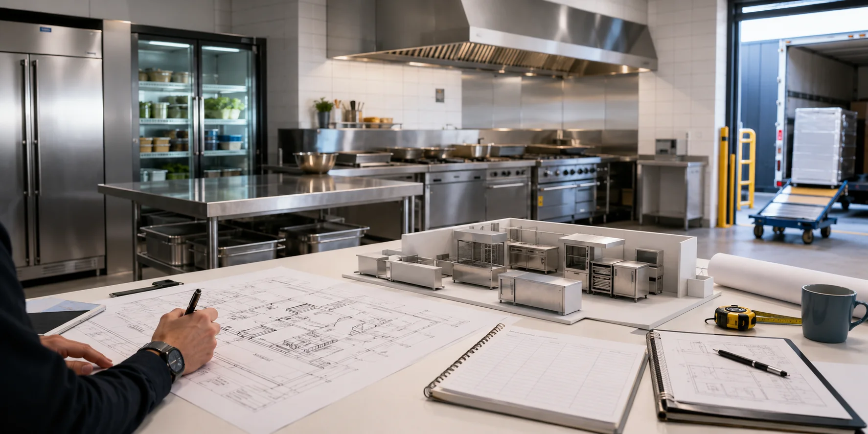 Commercial kitchen design layout context