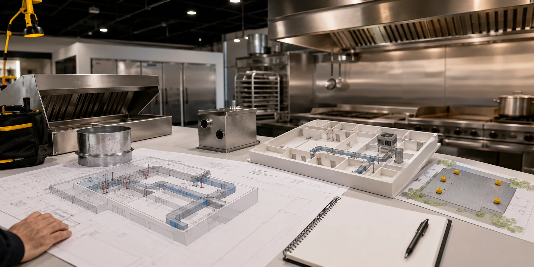 Commercial kitchen rangehood and exhaust planning context
