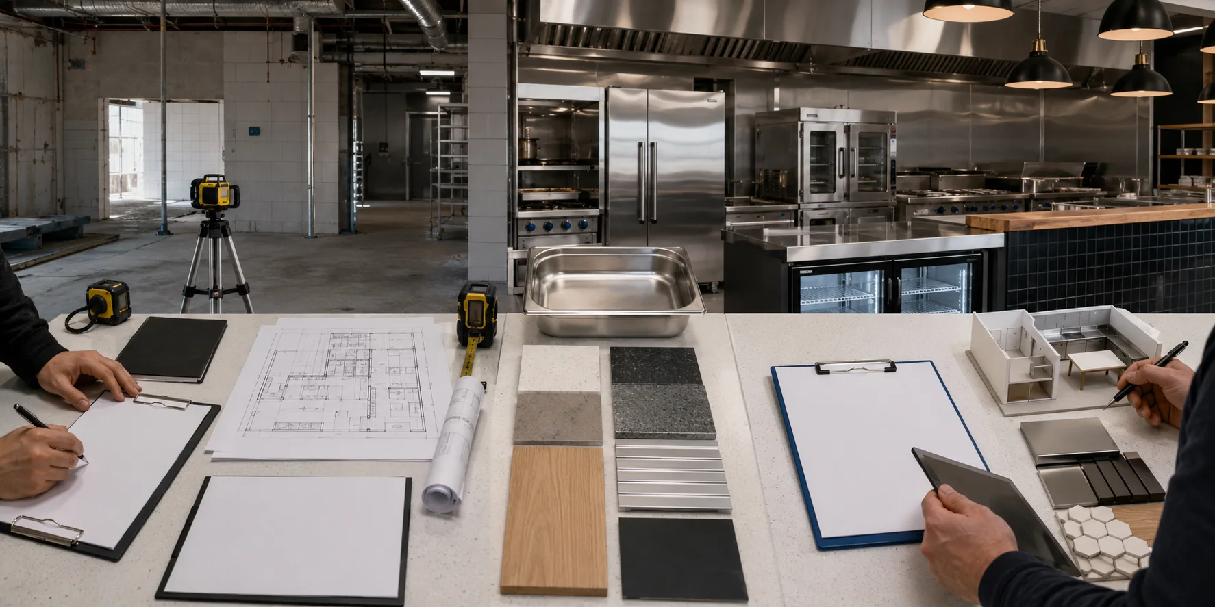 Commercial kitchen project planning context