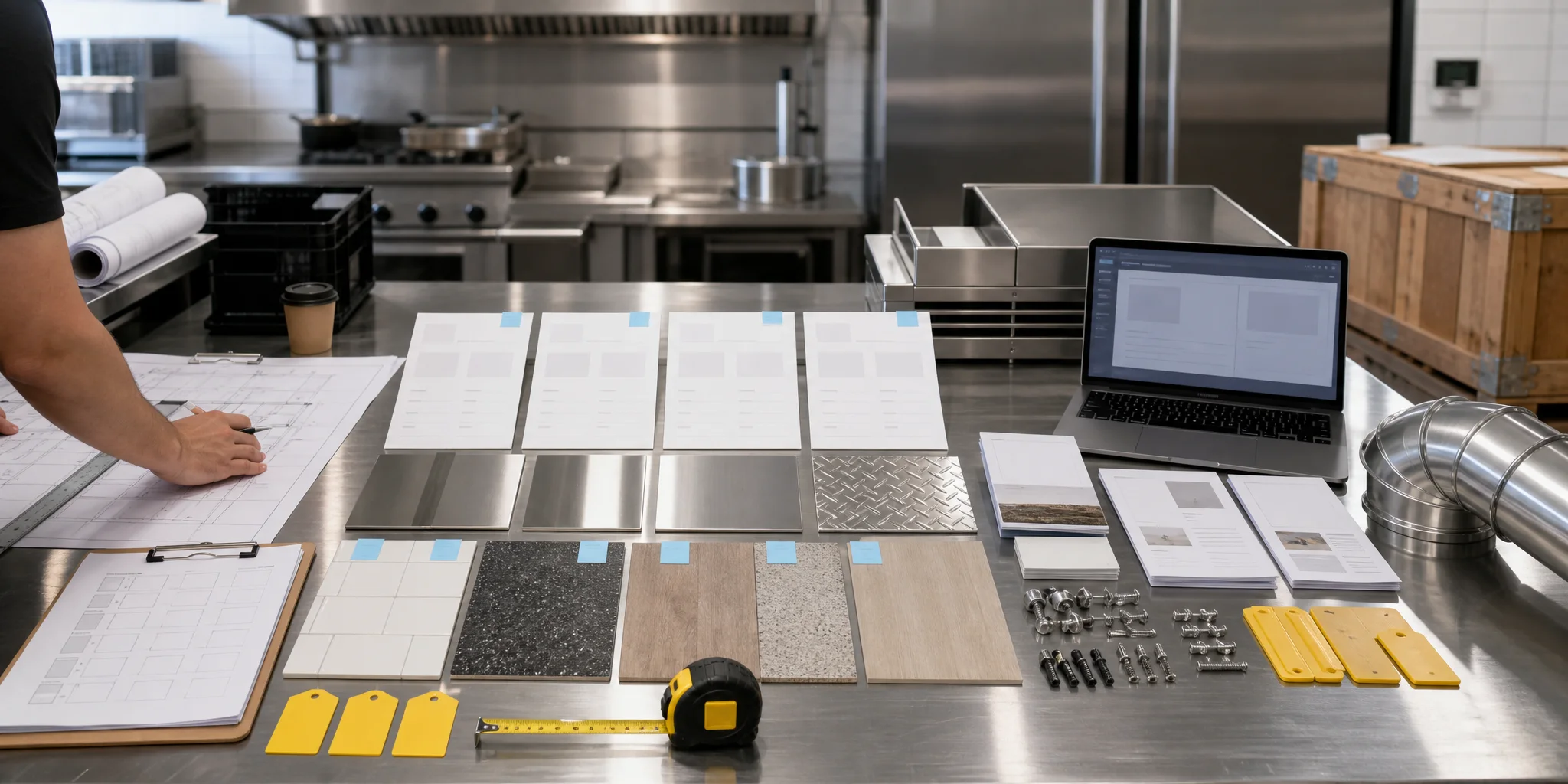 Commercial kitchen supplier shortlist board
